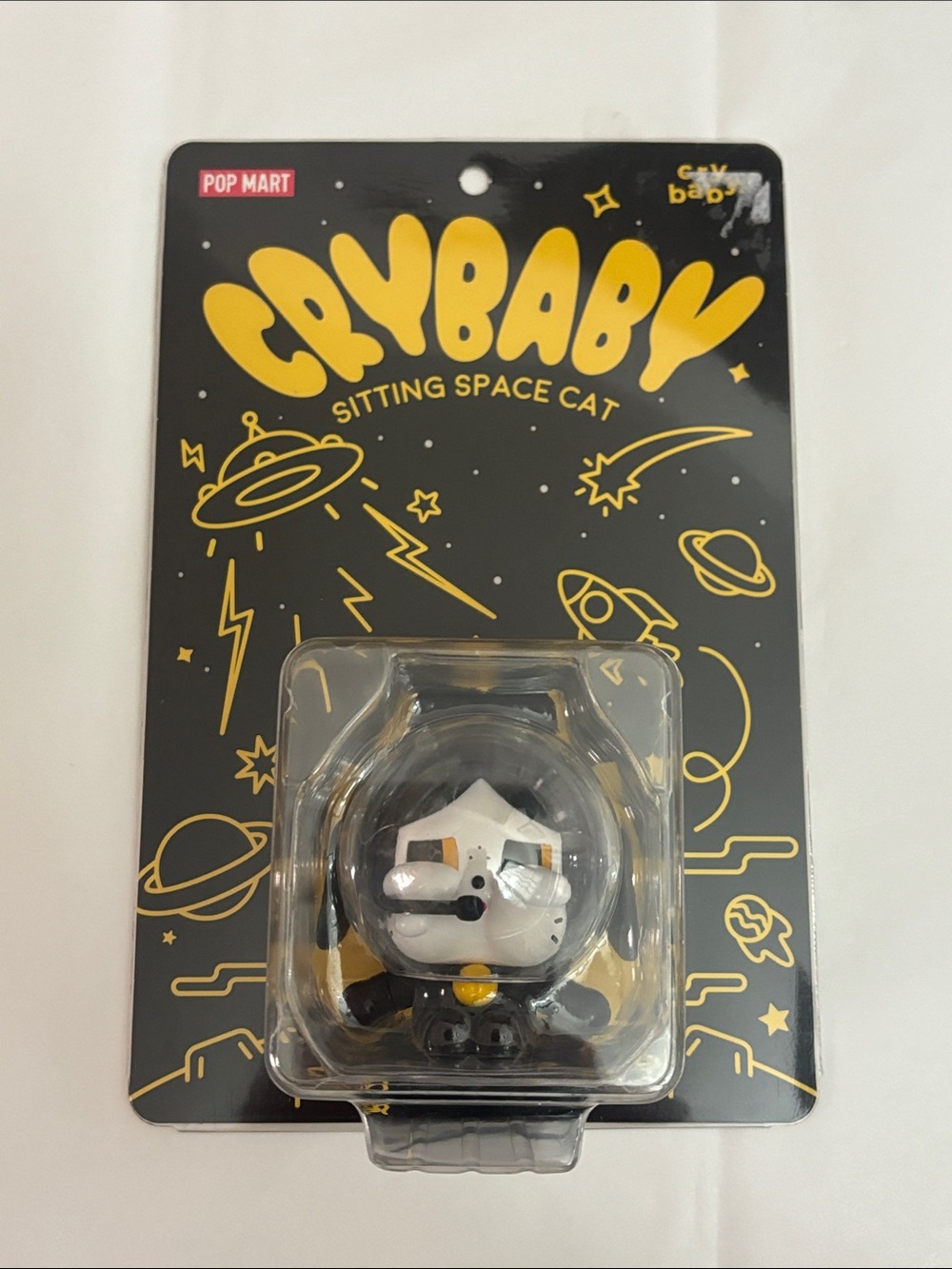 POP MART Crybaby Sitting Space Cat Figurine - Beijing POP Toy Show 2025